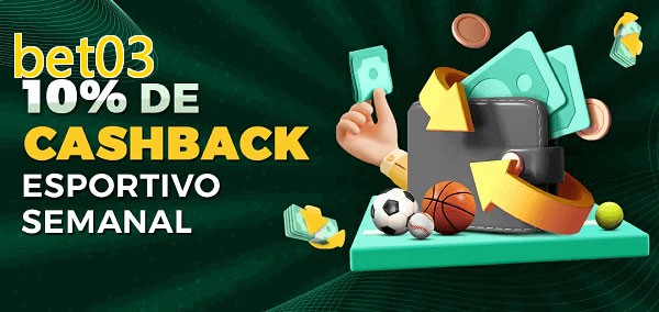 10% de bônus de cashback na bet03